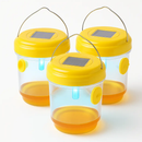 3Pack Solar Wasp Traps Outdoor Hanging Insect Catchers with UV Light for Paper Wasps Yellow Jackets Small Hornets Fruit Flies House Flies by LJGDeals
