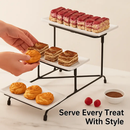 3-Tier Plastic Serving Tray Dessert Server Display Stand by LJGDeals