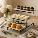 3-Tier Plastic Serving Tray Dessert Server Display Stand by LJGDeals