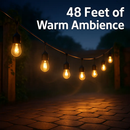 Outdoor String Lights for Patio - Weatherproof, Warm White by LJGDeals