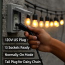 Outdoor String Lights for Patio - Weatherproof, Warm White by LJGDeals