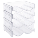 4 Tier Bottle Storage Holder - Transparent Stackable by LJGDeals