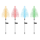 4Pack 7 Color Changing Solar Christmas Tree Lights Outdoor Optical Fiber Stake Lights Cedar Tree Lights with Topper Star IP44 Waterproof for Garden Ya by LJGDeals