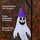 Halloween Ghost Windsocks with Witch Hats and LED Lights by LJGDeals