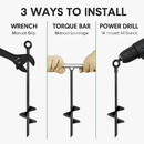 Ground Auger Stakes for Soil Digging - 4 Pack by LJGDeals