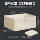 Foldable Linen Clothing Storage Bin with Clear Window by LJGDeals