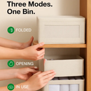 Foldable Linen Clothing Storage Bin with Clear Window by LJGDeals