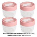 Overnight Oats Containers with Lids - Leak-Proof by LJGDeals