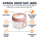 Overnight Oats Containers with Lids - Leak-Proof by LJGDeals