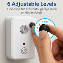 4Pack Plug In Ultrasonic Bat Repellent Indoor Bird Mouse Deterrent Device with 6 Adjustable Levels for Attic Garage Kitchen Warehouse by LJGDeals