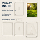 Acrylic Picture Frames, 4-Pack, Free Standing by LJGDeals