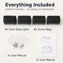 Solar Powered LED Step Lights for Outdoor Stairs by LJGDeals