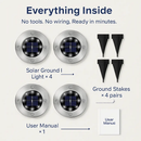 Solar Powered Ground Light for Outdoor Path and Lawn by LJGDeals