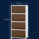 4-Tier Foldable Storage Bins with Lid Front Magnetic Door by LJGDeals