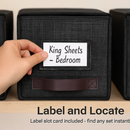 Foldable Bed Sheet Organizer Set Black Edition by LJGDeals