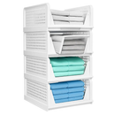 Plastic Storage Box Closet Organizer with Foldable Drawer by LJGDeals