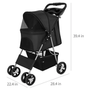 Pet Stroller Foldable Carrier with Storage Basket by LJGDeals