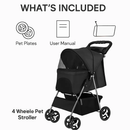 Pet Stroller Foldable Carrier with Storage Basket by LJGDeals