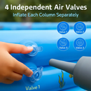 51x13” Inflatable Swimming Pool Blow Up Family Pool For 3 Kids Foldable Swim Ball Pool Center w/ 4 Valves Bottom Water Drain Plug For Indoor Backyard by LJGDeals