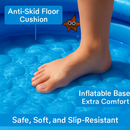 51x13” Inflatable Swimming Pool Blow Up Family Pool For 3 Kids Foldable Swim Ball Pool Center w/ 4 Valves Bottom Water Drain Plug For Indoor Backyard by LJGDeals