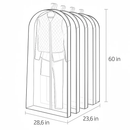 5 Pack 60In Garment Bag for Hanging Clothes Dustproof Waterproof Hanging Clothes Storage Bag Clear Transparent Suits Cover for Sweater Jacket Coat Dre by LJGDeals