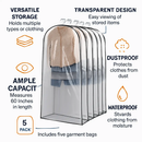 5 Pack 60In Garment Bag for Hanging Clothes Dustproof Waterproof Hanging Clothes Storage Bag Clear Transparent Suits Cover for Sweater Jacket Coat Dre by LJGDeals