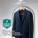 5 Pack 60In Garment Bag for Hanging Clothes Dustproof Waterproof Hanging Clothes Storage Bag Clear Transparent Suits Cover for Sweater Jacket Coat Dre by LJGDeals
