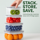 Fruit & Vegetable Storage Containers with Drain Basket by LJGDeals