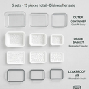 Fruit & Vegetable Storage Containers with Drain Basket by LJGDeals