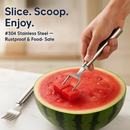 Watermelon Cutter Slicer Fork 2-in-1 Stainless Steel by LJGDeals