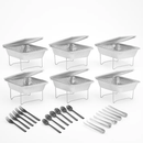 Disposable Chafing Dish Buffet Set with Pans, Lids & Stands by LJGDeals
