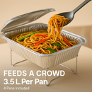Disposable Chafing Dish Buffet Set with Pans, Lids & Stands by LJGDeals