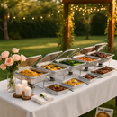 Disposable Chafing Dish Buffet Set with Pans, Lids & Stands by LJGDeals