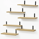 Floating Wall Shelves with Brackets - 6 Sets for Living Room by LJGDeals