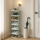 9Tier Narrow Entryway Shoe Rack Plastic Vertical Shoe Organizer Space Saving Free Standing Shoes Storage Shelf Closet Hallway by LJGDeals
