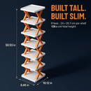 9Tier Narrow Entryway Shoe Rack Plastic Vertical Shoe Organizer Space Saving Free Standing Shoes Storage Shelf Closet Hallway by LJGDeals