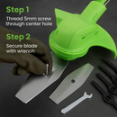 Cordless Grass Trimmer with Saw & Multi-Blade Kit by LJGDeals