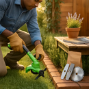 Cordless Grass Trimmer with Saw & Multi-Blade Kit by LJGDeals