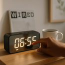 Mirror Digital Alarm Clock with Wireless Speaker FM Radio by LJGDeals