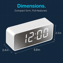 Mirror Digital Alarm Clock with Wireless Speaker FM Radio by LJGDeals