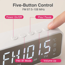 Mirror Digital Alarm Clock with Wireless Speaker FM Radio by LJGDeals