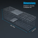 31x12x11” Folding Live Animal Trap Cage With Waterproof Cover And Gloves Humane Easy To Catch And Release Trap For Stray Cats Raccoons Squirrel Skunk by LJGDeals