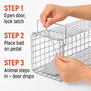 31x12x11” Folding Live Animal Trap Cage With Waterproof Cover And Gloves Humane Easy To Catch And Release Trap For Stray Cats Raccoons Squirrel Skunk by LJGDeals