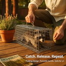 31x12x11” Folding Live Animal Trap Cage With Waterproof Cover And Gloves Humane Easy To Catch And Release Trap For Stray Cats Raccoons Squirrel Skunk by LJGDeals