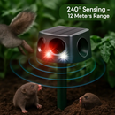 Ultrasonic Solar Animal Repeller for Garden - 3 Modes by LJGDeals