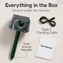 Ultrasonic Solar Animal Repeller for Garden - 3 Modes by LJGDeals