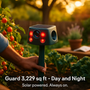 Ultrasonic Solar Animal Repeller for Garden - 3 Modes by LJGDeals