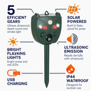 Ultrasonic Solar Animal Repeller for Garden and Yard by LJGDeals