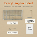Foldable Rat Trap Cage for Humane Live Rodent Catch by LJGDeals