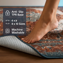 Vintage Area Rug - Soft, Waterproof Non-Slip for Home by LJGDeals